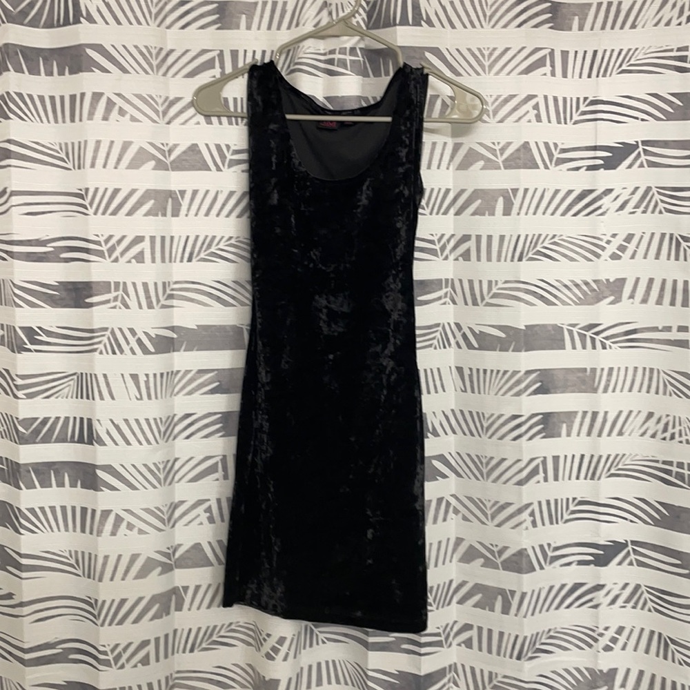 Black Crush velvet mini Dress size:xs